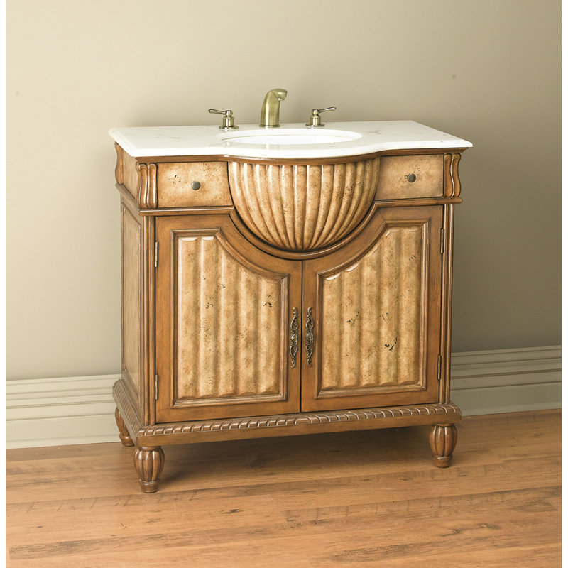 36'' Single Bathroom Vanity with Stone Top