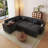 Sleeper Sofas With Storage, 100 Inch Corduroy Modern Home Sectional