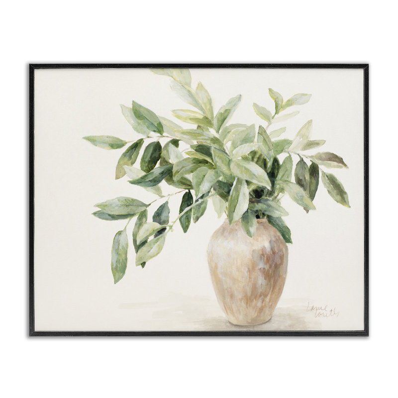 «Ivy Pott Plant», art de la giclée encadrée par Lanie Loreth, H 11 po x l 14 po, Giclée encadrée noir minuit