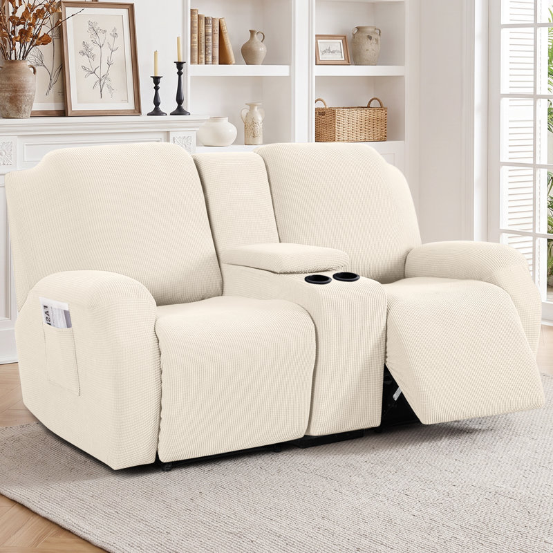 Housse pour causeuse inclinable avec console centrale 4 pièces Tiba, Beige
