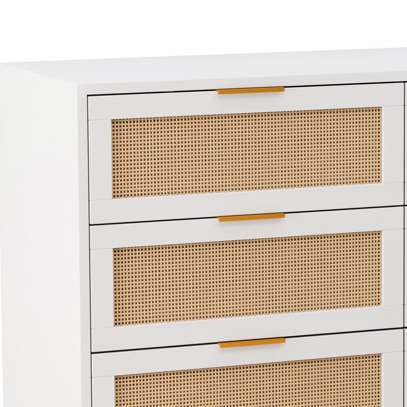 Commode de rangement 43,9 po, blanche. Idéale pour la chambre à coucher et le salon, solution suffisamment efficace