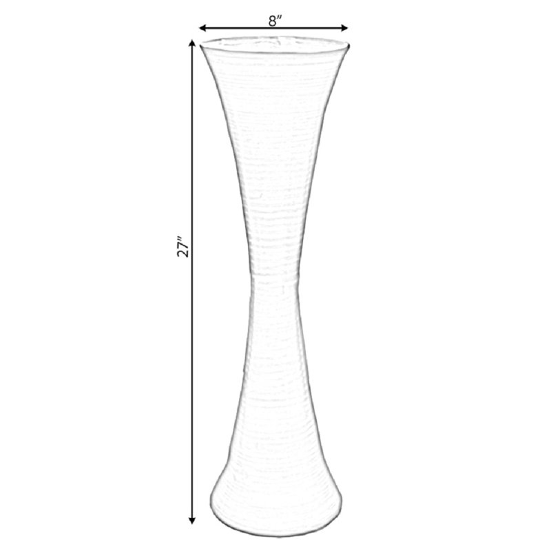 Padruig Handmade Solid Wood Floor Vase, Natural