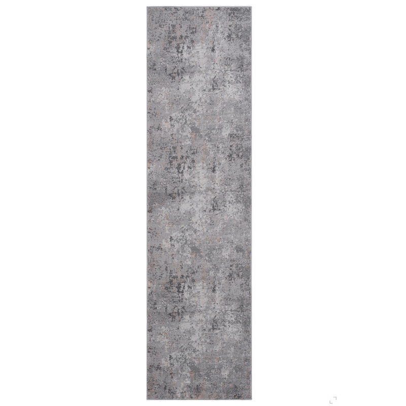 LOOM & LUXE Collection 2X8 Grey/Multi/Abstract Non-Shedding Living Room Bedroom Dining Home Office Stylish And Stain Resistant Area Rug