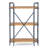 Kaeden  Ladder Bookcase with Wood Shelves & Iron Frame-1345416685