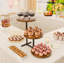 Support de tour à gâteau à 3 niveaux, plateau en bois à plusieurs niveaux pour présentoir de table à dessert pour la fête de l'anniversaire du mariage (paquet de 2), brun foncé-614469869