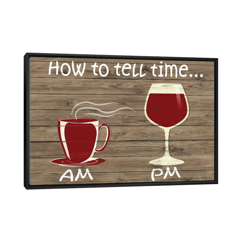 How To Tell Time by Sd Graphics Studio - Print on Canvas, Black Framed Canvas, 66.04 cm H x 45.72 cm W