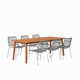 Anautica 85'' Rectangular 6 - Person Outdoor Dining Set