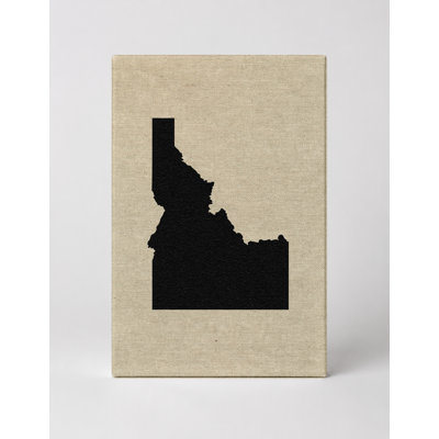Idaho State Silhouette — Portrait Canvas Wall Art