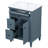 24" Blue Gray Bathroom Vanity With Sink, Cabinet With Flip Drawer And Two Drawers, Adjustable Shelf, Solid Wood And MDF | Gift Idea