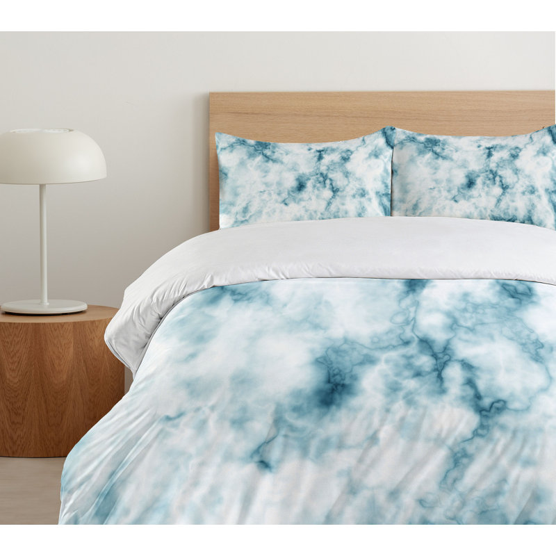 Apartment Modern & Contemporary Polyester Abstract Duvet Cover, Queen
