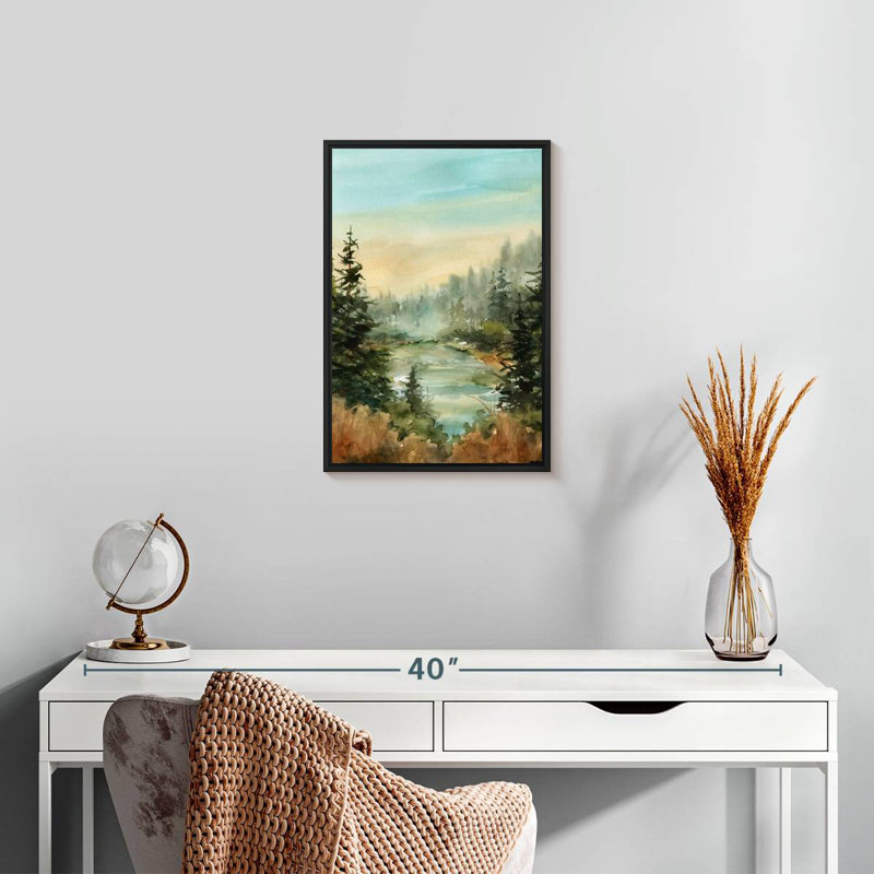 Forest Favorite Spot, 13 po x 19 po, Cadre flottant noir