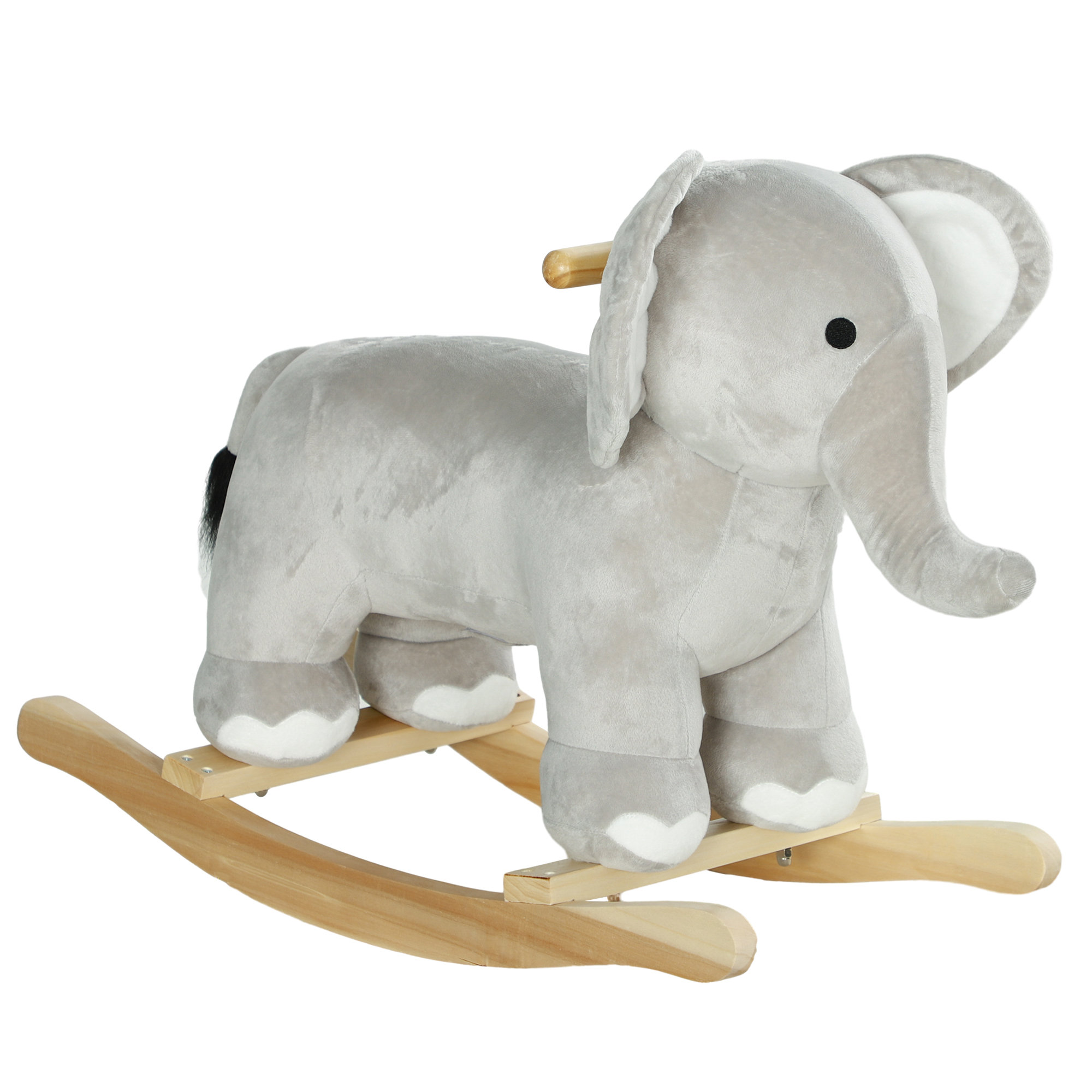 Qaba Rocking Horse Elephant Rocker with Realistic Sounds for Years 2-4 ...