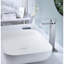 Robinet de salle de bain avec bec cascade, finition en nickel brossé, aérateur de 1,2 gallon par minute, bonde escamotable, facile à installer pour lavabo de meuble-lavabo-122521285