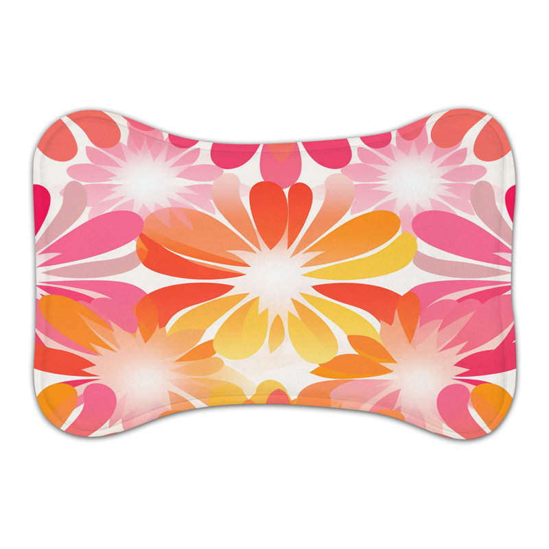 Tapis rose en forme d'os 1 pièce, Grand (14 po)