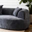 Canapé incurvé de style américain de 122 po à 4 places en mousse de nuage de 122 po, assise moelleuse moyenne, longueur de conception moderne, avec sièges très profonds et moelleux
