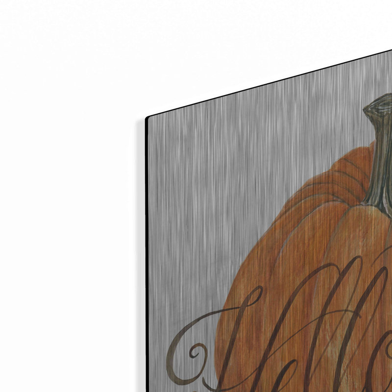 'Hello Fall Pumpkin' by Cindy Jacobs, Metal Wall Art, 24" H x 24" W