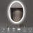 Calmas Oval Bathroom LED Mirror Frameless Anti-Fog Illuminated Vanity Smart Touch Switch 3 LED Color-319683112
