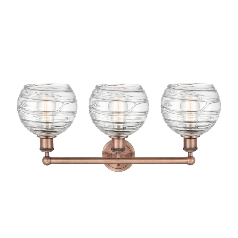 Essex 3 - Light Dimmable Vanity Light, Antique Copper, Clear