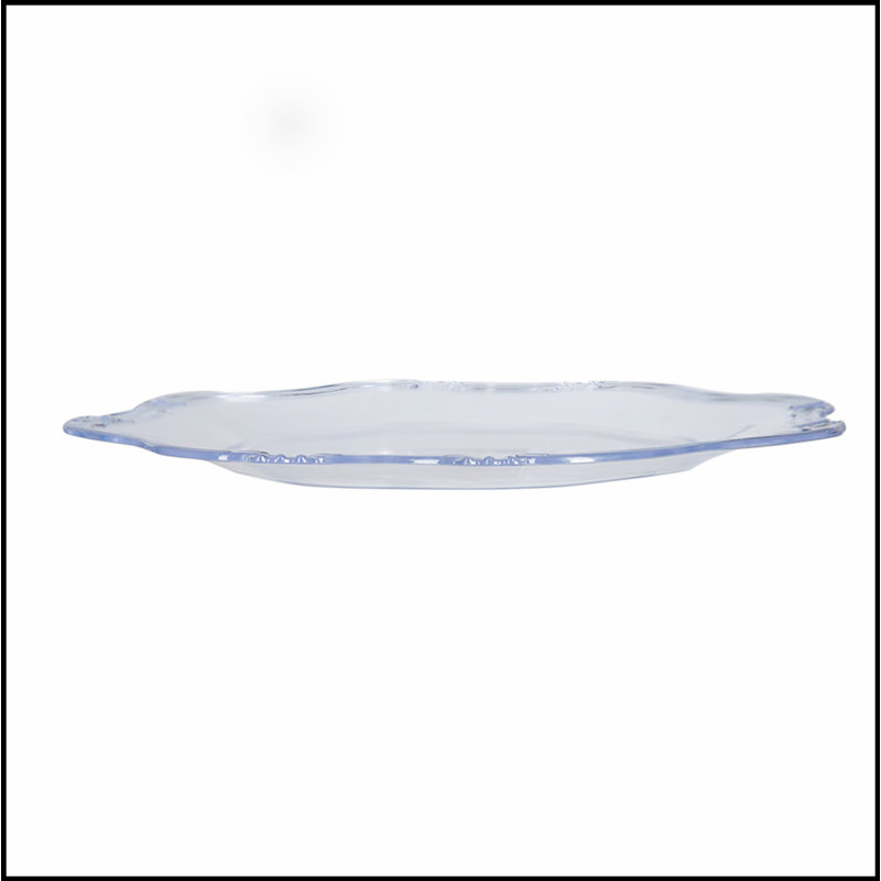 Paquet de 8 assiettes de présentation en plastique, P 13 po, Clair