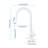 Kitchen Faucet With Pull Out Spray - Modern, Stainless Steel, White Quick Installation And No Worries, Adjustable Water Flow Temperature Management Options White, Steel Easy Flexible Control