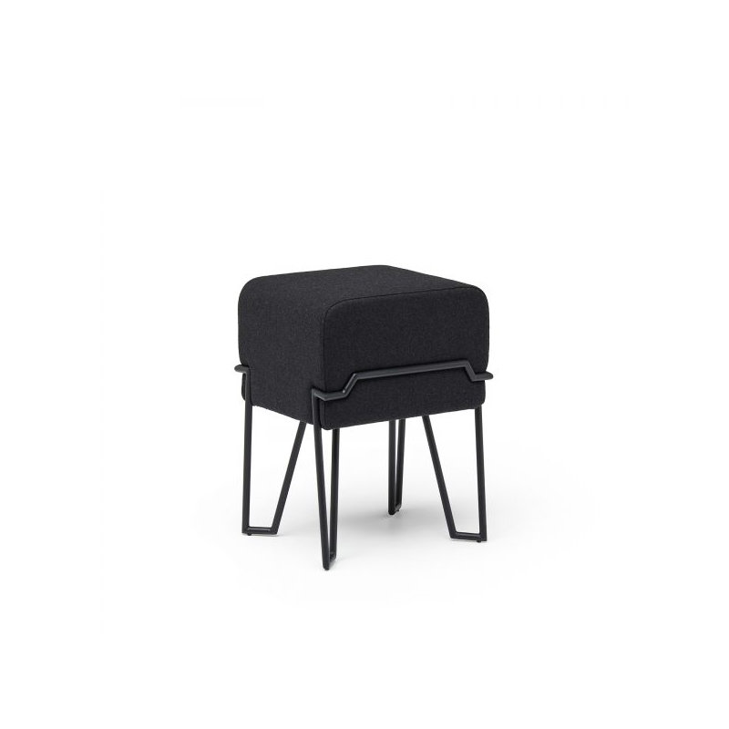Metal Accent Stool, Black
