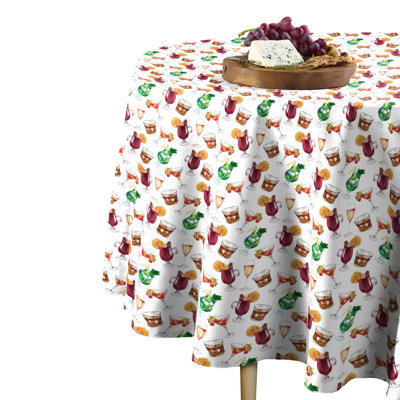 Casten Geometric Round Tablecloth