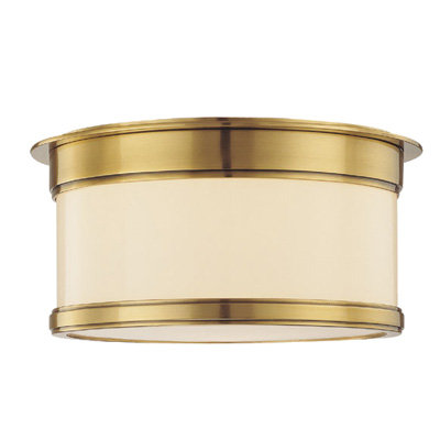 Geneva Flush Mount, 4.75" x 9.25" / Aged Brass