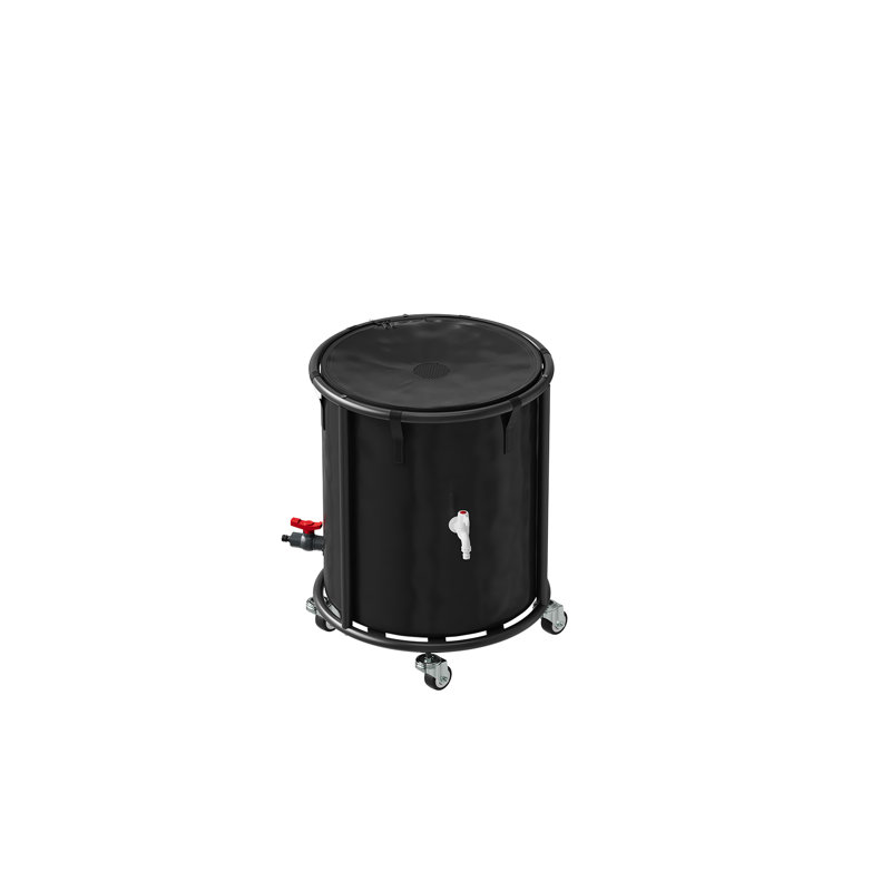 110L Portable Outdoor Garden Rain Barrel with Castors