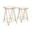 Giglio Metal Side End Gold Accent Table with Mirrored Glass Top Set-1188302092