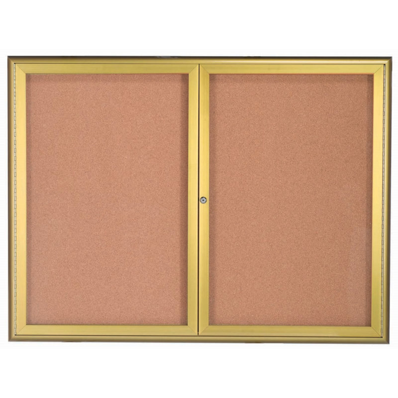 Tableau d'affichage fermé, Or, Deux, H 36 po x l 48 po