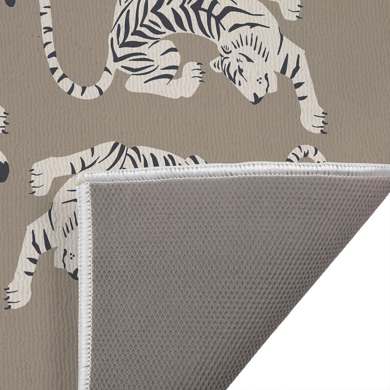 Paillasson Hey Tiger, Taupe, L 34 po x L 21 po