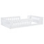 White Twin Wood Platform Bed With Guardrail - And Practical Build In High Load Capacity, Stable