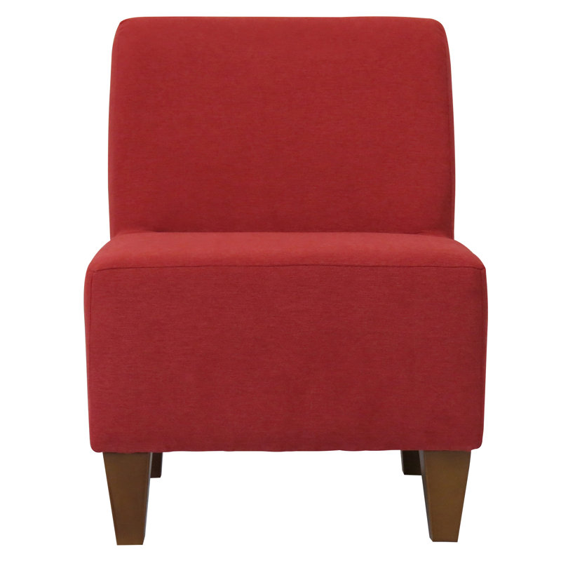 Fauteuil de chambre Wadhurst, Sergé rouge toulan Marsala, Brown