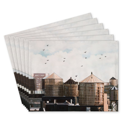 Water Towers Polyester Roksanda Set of 6 | Home Decor