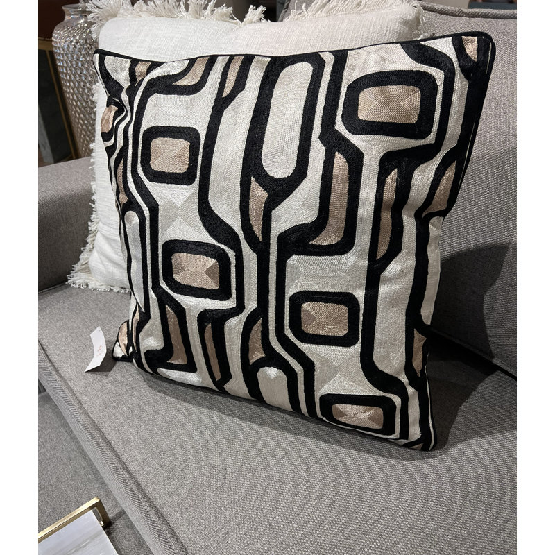 Urban Retro Grid Throw Pillow