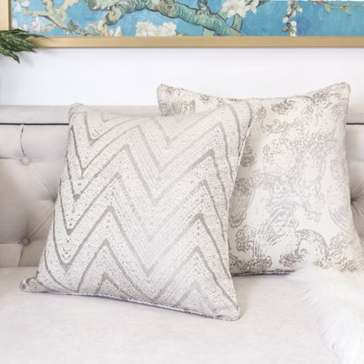 Chevron Cotton Blend Throw Pillow