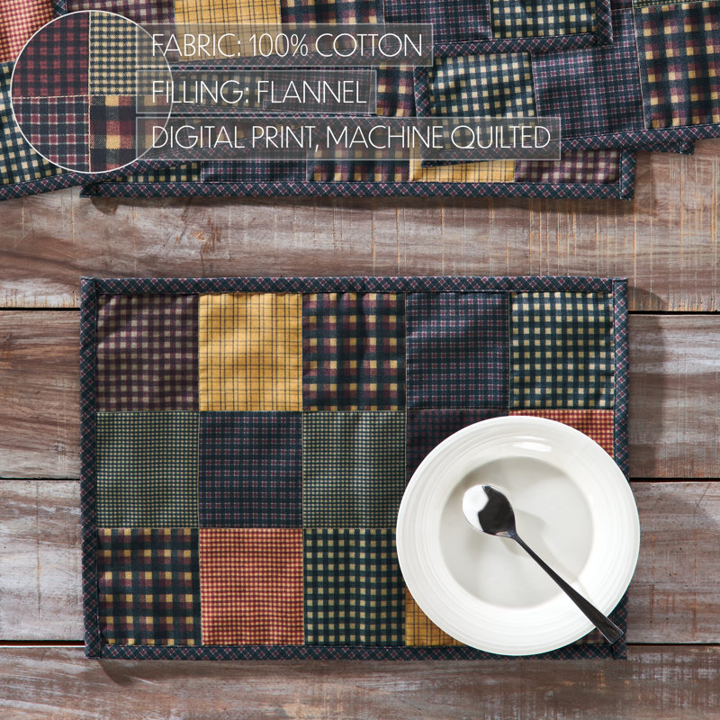 Ensemble de 6 napperons matelassés Heritage Farms 13 x 19