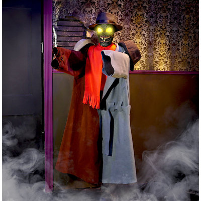 Demons Haunted Hill Farm 5.6 Ft. Coatrack Monster Halloween Animatronic with Motion Activated Sounds