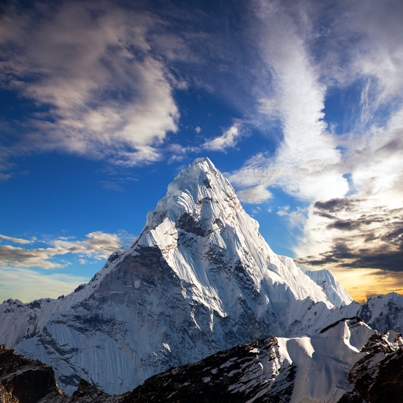 Evening View Of Ama Dablam On The Way To Everest by Ivan - Wrapped Canvas Print, 30cm H x 30cm W x 3.8cm D