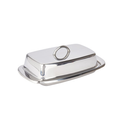 KitchenCraft Stainless Steel Covered Butter Dish