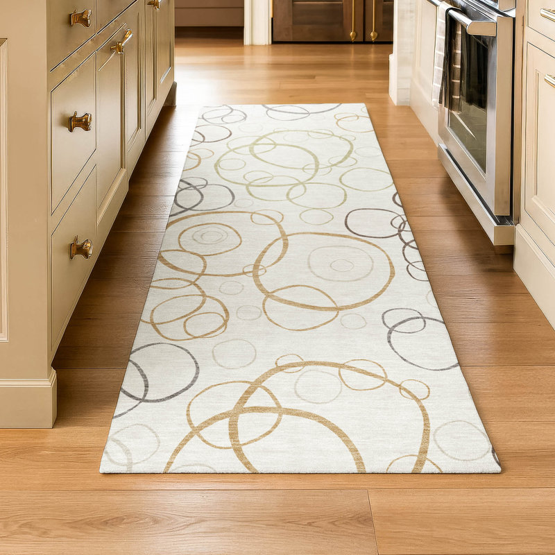 Tapis lavable à la machine de qualité supérieure Mayfield AMF2408, Ivoire ivoire, Tapis de couloir 2 pi 3 po x 7 pi 6 po