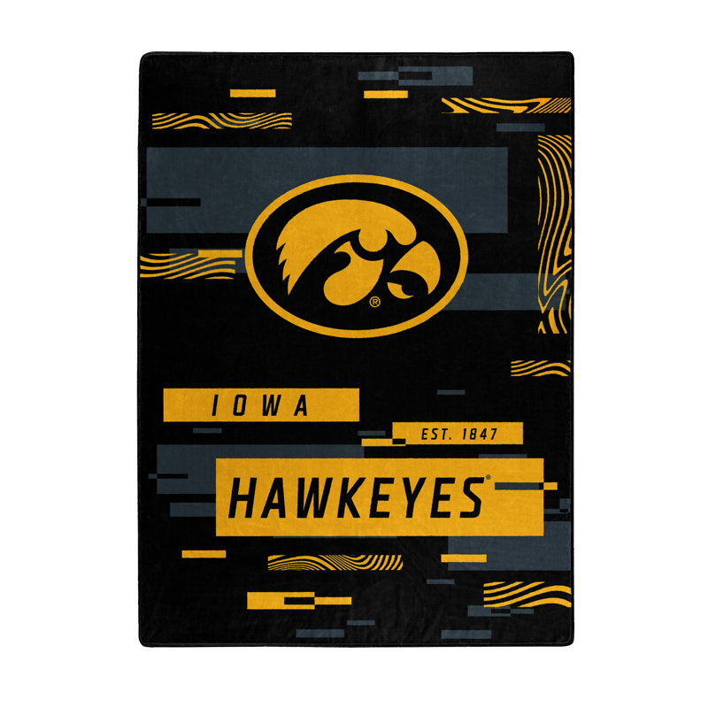 Throw Blanket, Black/Gold, Hawks