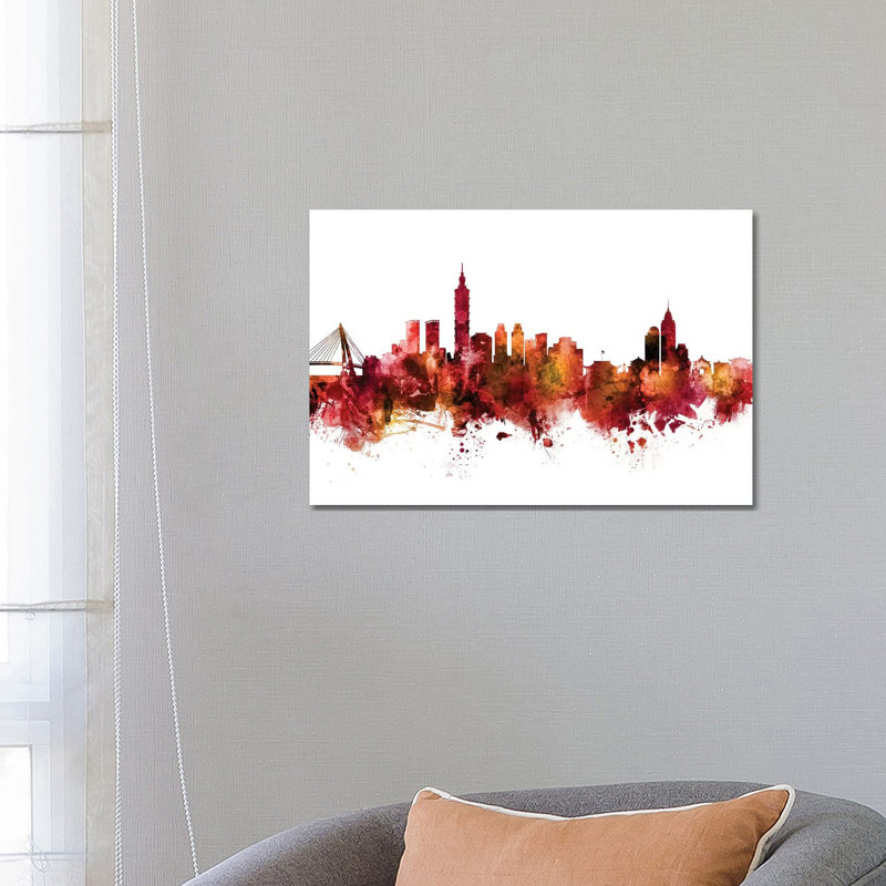 Taipei, Taiwan Skyline by Michael Tompsett - Wrapped Canvas Gallery-Wrapped Canvas Giclée