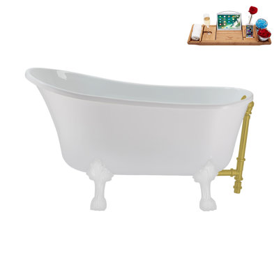 51.2'' x 25.6'' Freestanding Soaking Acrylic Bathtub