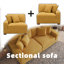 2 - Piece Upholstered Corduroy Modular Sectional Sofa with Pillow Back and Solid Wood Legs-1715708323