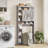 Over-the-Toilet Storage Cabinet with 2 Barn Doors, Adjustable Shelves and Built-In Toilet Paper Holder, Farmhouse Bathroom Organizer-1440756622