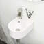 Lavabo mural en céramique blanche - 13 x 10,22 pouces, salle de bain, résistance aux taches, blanc moderne pour salle de bain, faible taux d'absorption d'eau,