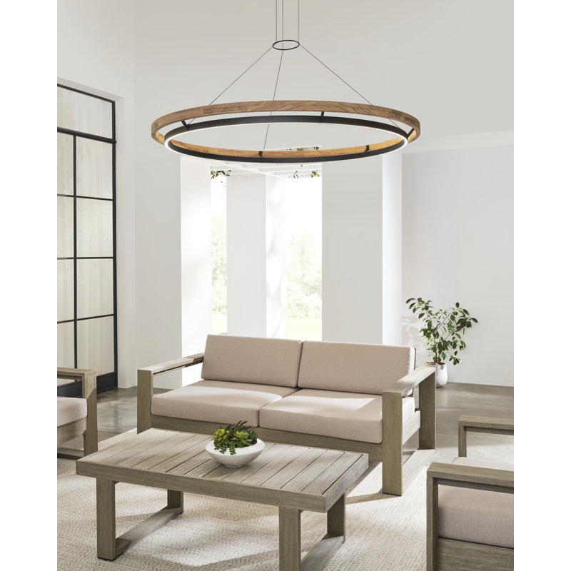 Grace 1 - Light LED Outdoor Chandelier, 3.8" H x 24" W x 24" D