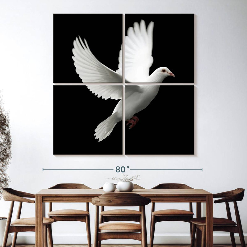 Brampt White Dove, 74" H x 74" W