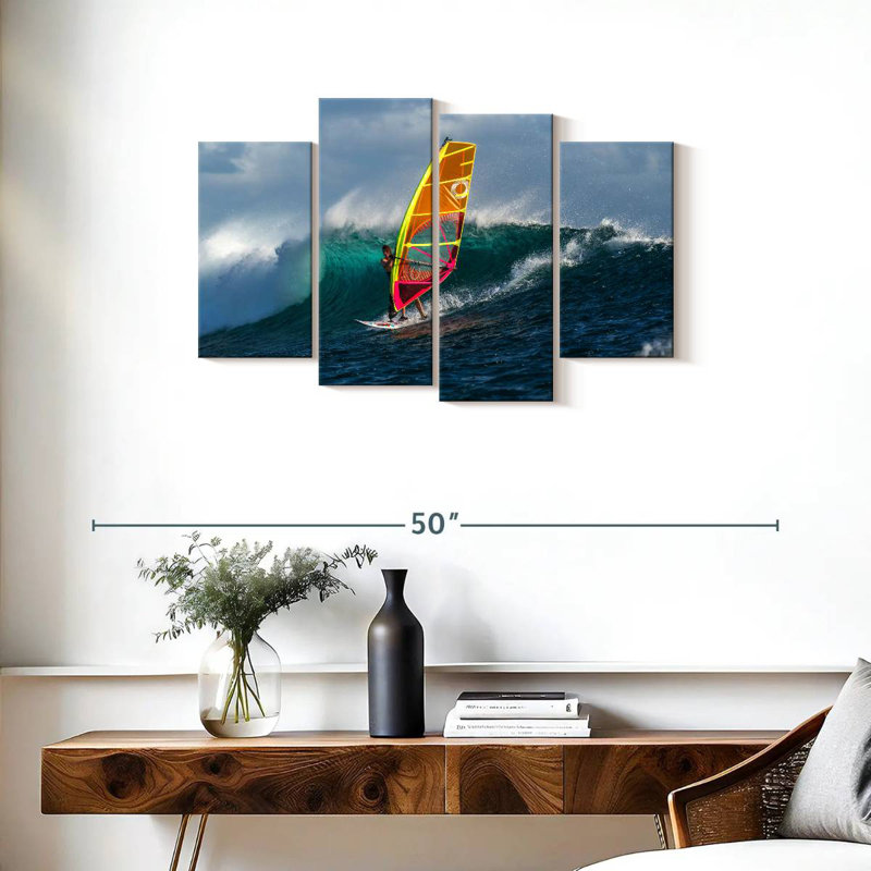 Windsurfer in mauritius Sireci, H 22 po x l 36 po